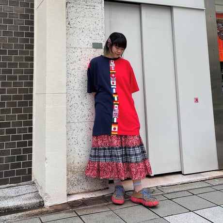 80-90s adidas 国旗Tシャツ