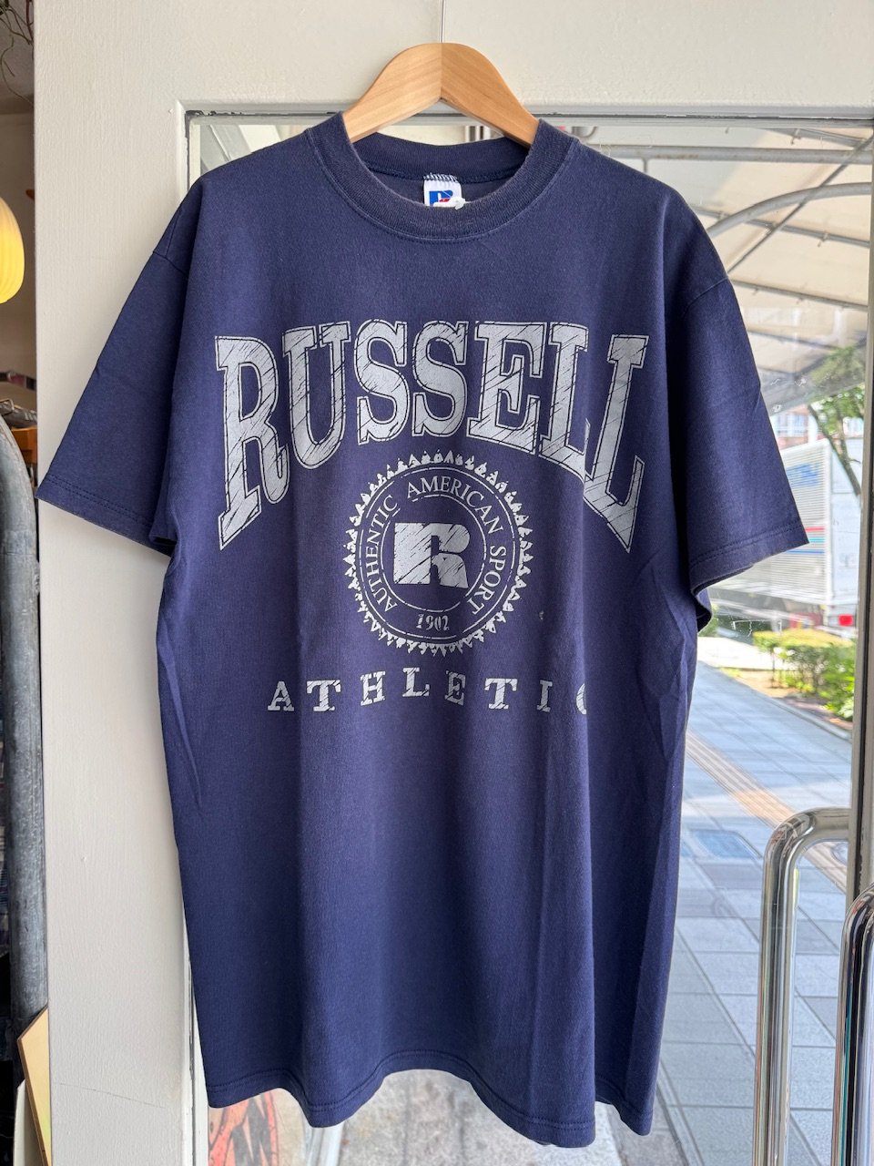 古着　USA製　９０s　ラッセルアスレチックス　プリントTEE　Tシャツ　L. 90's USA製 RUSSELL ATHLETIC プリントTシャツ L | CUSTOM