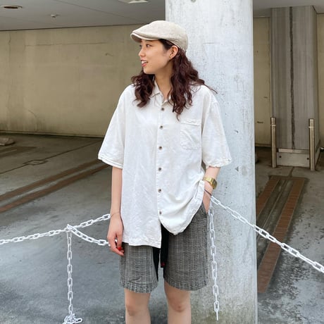 オープンカラーシルクシャツ