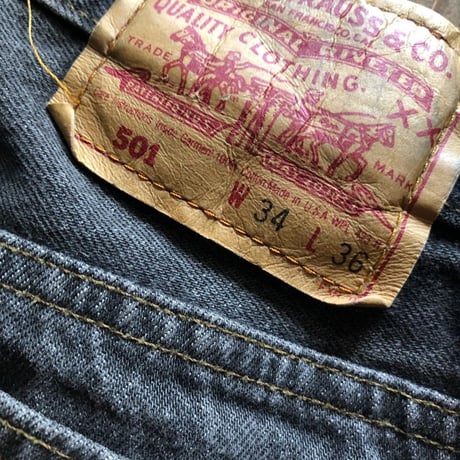 USA製 Levi's501 W34×L36 先染めブラック
