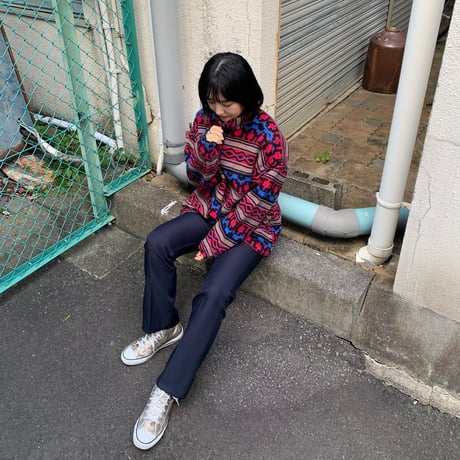 ネイティヴ柄ハーフジップフリースPO