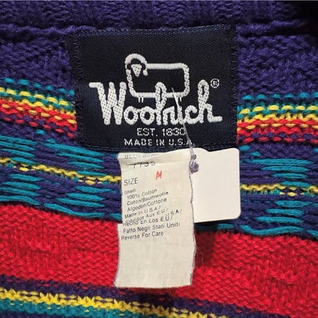 USA製 WOOLRICH 総柄ニットセーター