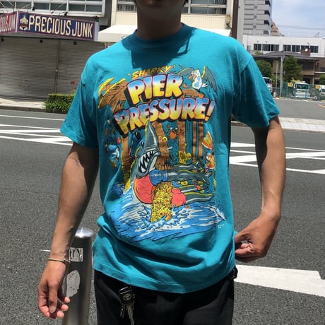 90's シャーク🦈プリントTシャツ L