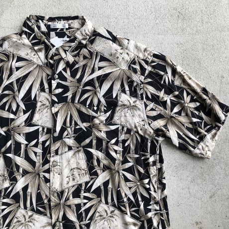 ピエールカルダン総柄レーヨンシャツ XXL