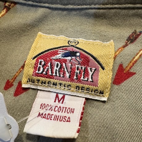 USA製 90's BARN FLY 総柄シャツ M