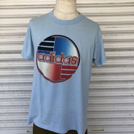 80's adidas プリントTシャツ