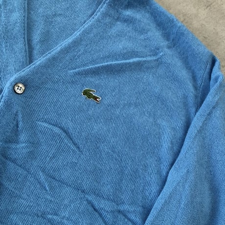 USA製LACOSTEアクリルニットカーディガン L