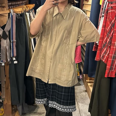 フルジップ キューバシャツ