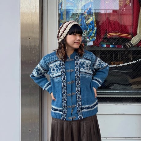 ノルディック柄 チロルカーディガン