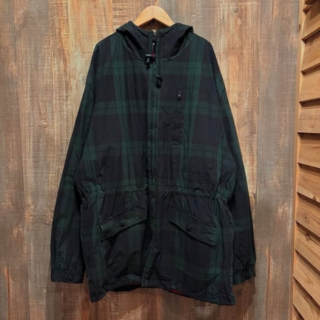 TOMMY HILFIGER チェック柄マウンテンパーカー