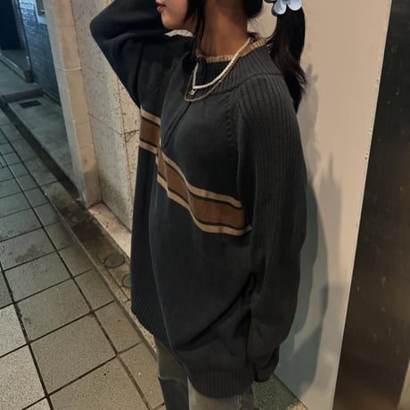 Columbia ハーフジップニット