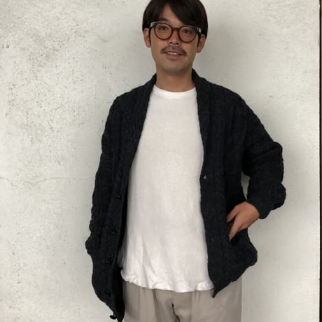 arancrafts フィッシャーマンショールカラーカーディガン