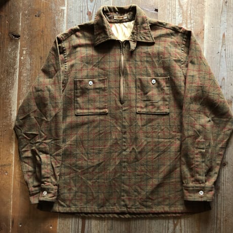 60's〜Vintageハーフジップウールシャツ