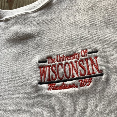 胸刺繍 WISCONSINチャンピオンリバースウィーブ XL
