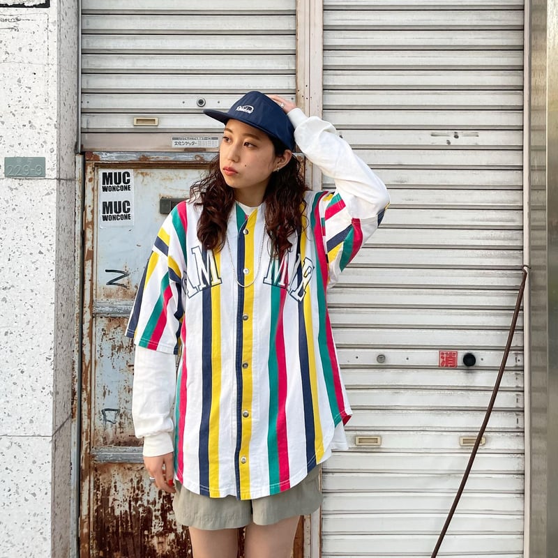 90s USMC ストライプベースボールシャツ Lサイズ USA製 ミリタリー buzz rickson's | br39268 usmc baseball shirt – stuf|f-official