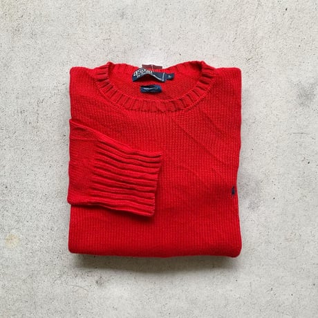 POLOワンポイントコットンニット