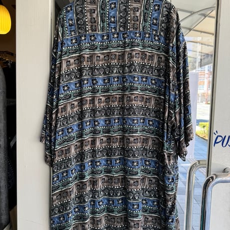 pierre cardin 総柄レーヨンシャツ XXL