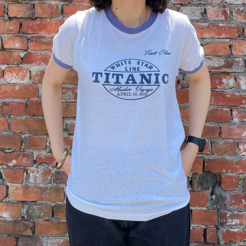 80年代〝TITANIC〟ビンテージリンガーTシャツ L | CUSTOM FEVER