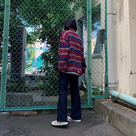 ネイティヴ柄ハーフジップフリースPO