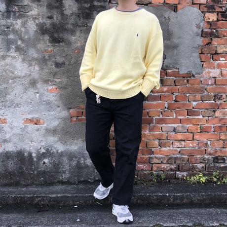 POLO コットンニットセーター  L