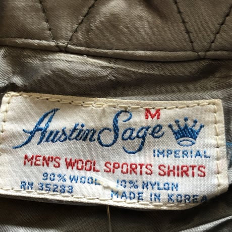 〜70's Austin Sageウール混ビンテージシャツ