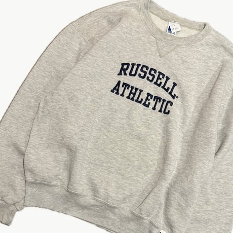 〜00's RUSSELL ロゴ刺繍スウェット L