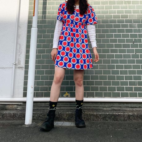 ビタミン花柄ミニワンピ