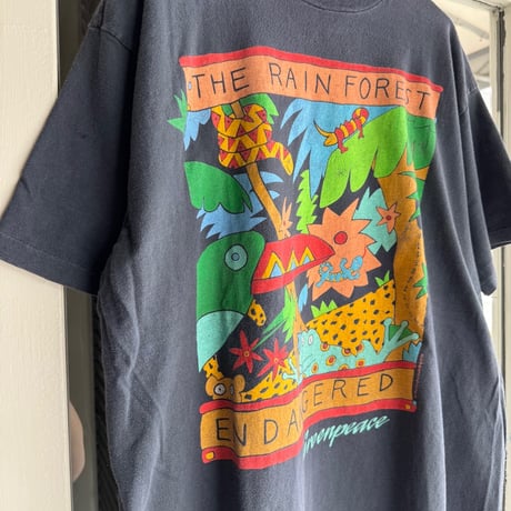 〜90'sプリントTシャツ 〝THE RAIN FOREST ENDANGERED〟XL