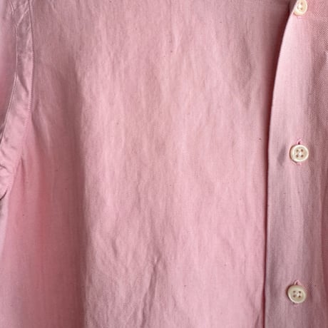 90's Ralph Lauren 半袖シルクリネン混無地シャツ S