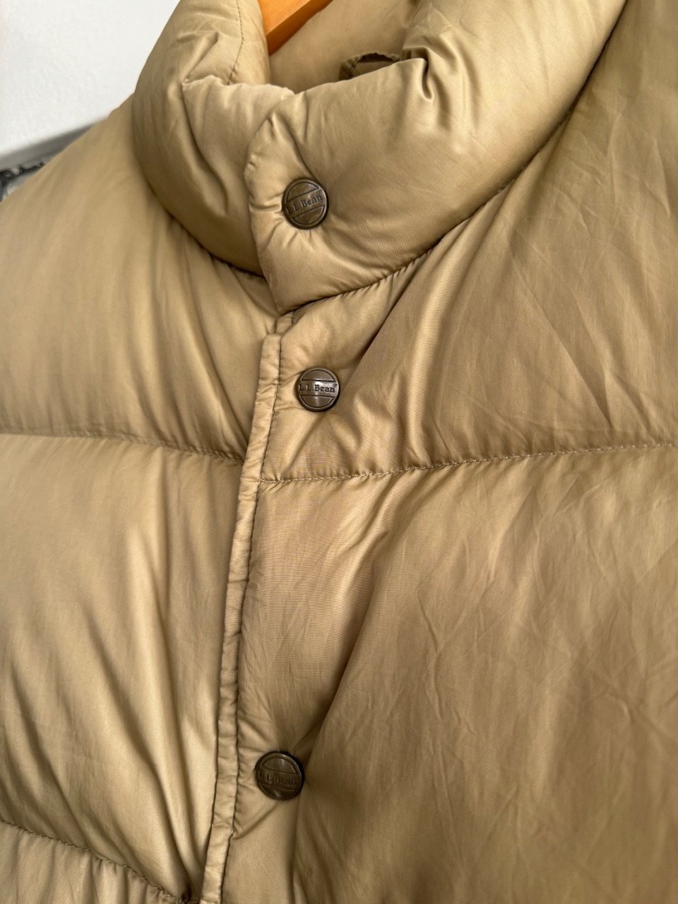 美品 80s llbean ダウンベスト S ベージュ 80s L.L.Bean ナイロン ダウンベスト ベージュ M - Sixpacjoe