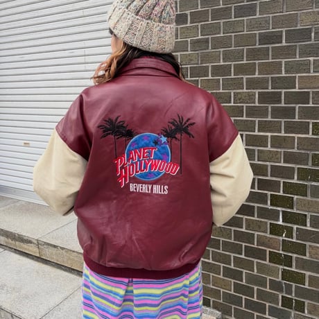 USA製 PLANET HOLLYWOOD レザージャケット