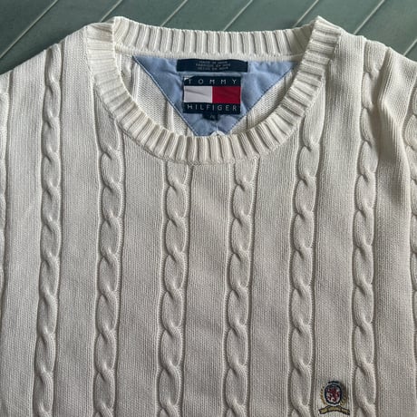 90s tommy hilfiger ケーブル編みニット