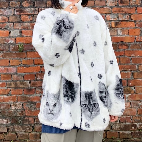 ねこちゃんいっぱいボアジャケット