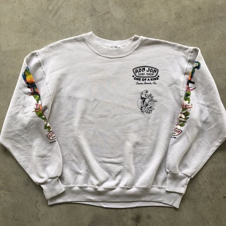 80's ロンジョン袖プリントスウェット