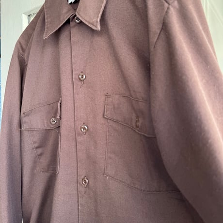 USA製Dickies ワークシャツ ブラウン