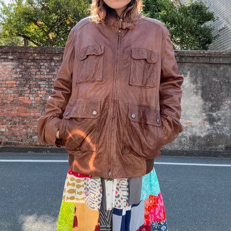 Massimo Dutti　レザージャケット