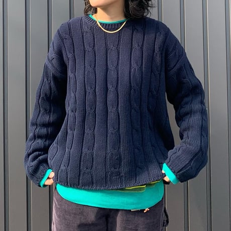Eddie Bauerケーブルニット