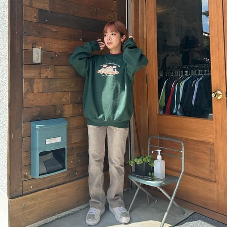 90s くまちゃんワッペントレーナー