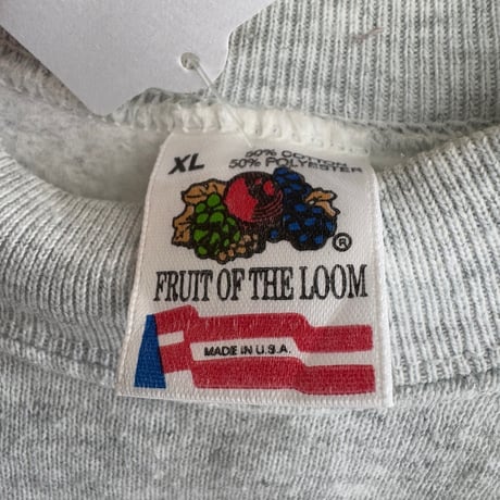 90's USA製FRUIT OF THE LOOM プリントスウェット XL