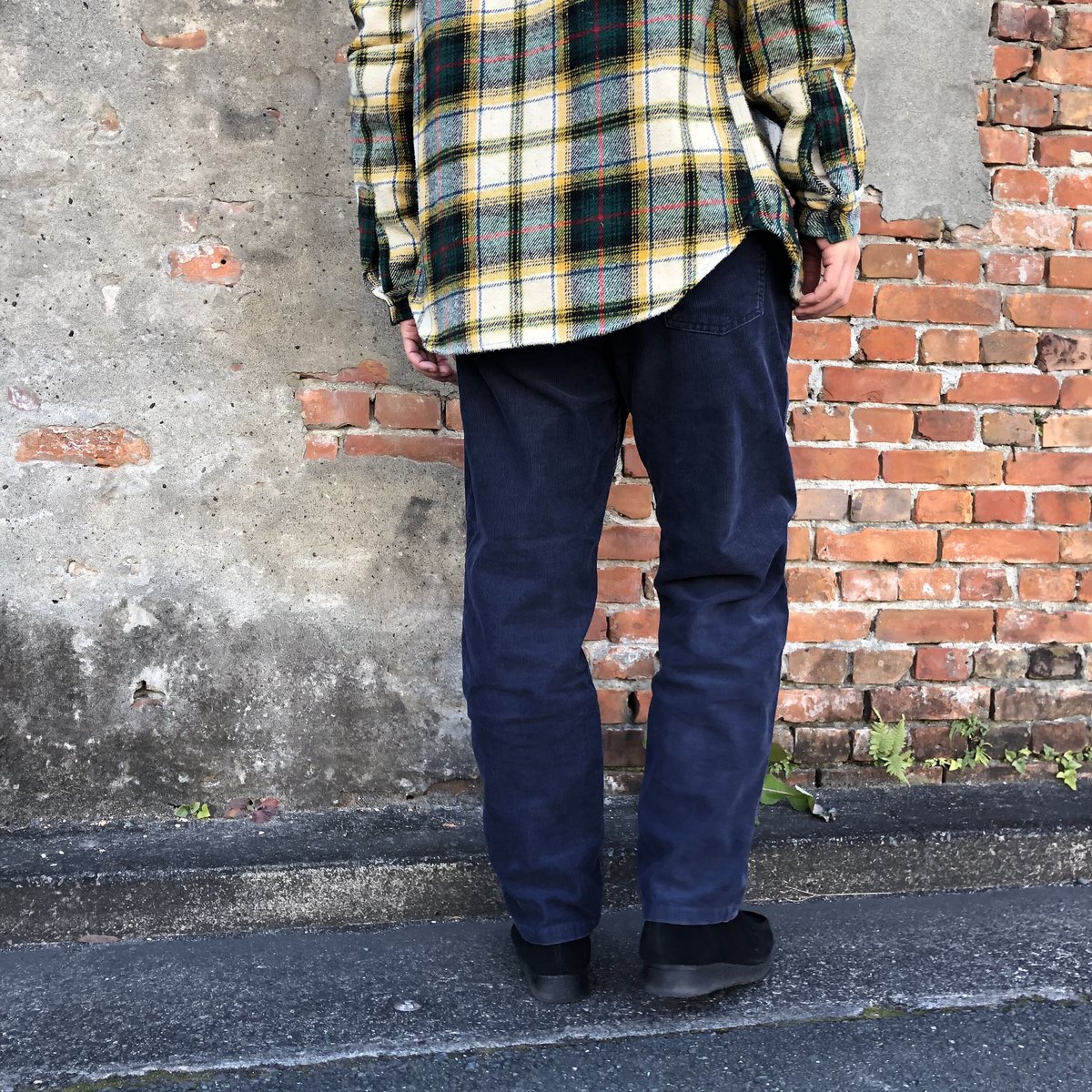 90s BERLE バーレ コーデュロイスラックス ネイビー W33 L30 fit=scale-down,w=1200