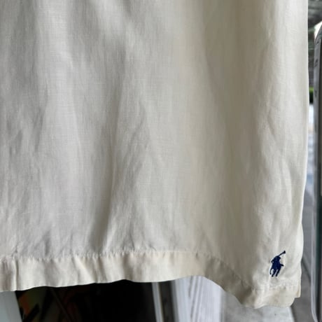 Ralph Lauren リネンシルク オープンカラーシャツ XL