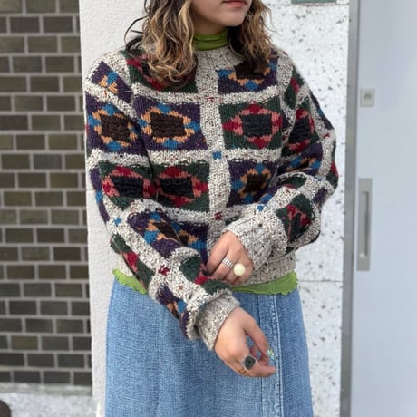 Woolrich 総柄ニット