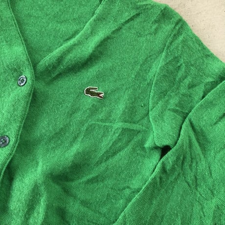 LACOSTEアクリルニットカーディガン