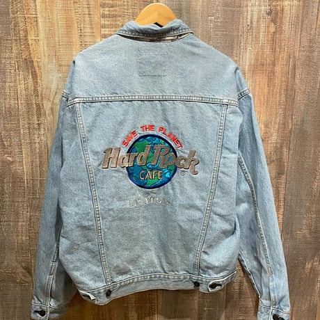 Hard Rock ロゴ刺繍デザインデニムジャケット