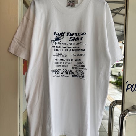 〜90’s ONEITA “Golf Excuse Shirt” プリントTシャツ L