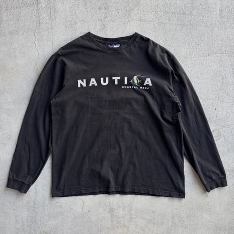 USA製 NAUTICAお魚ロゴ ロンT
