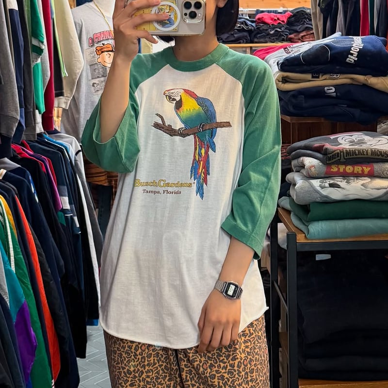 シングルステッチ ラグラン七部袖Tシャツ | CUSTOM FEVER