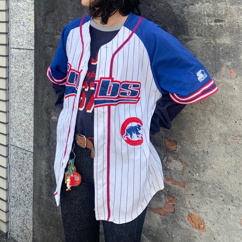 MLB カブス ヴィンテージ ベースボールシャツ Tシャツ アメリカ製 古着