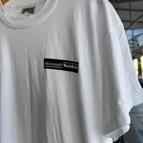 90's Microsoft 企業物プリントTシャツ L