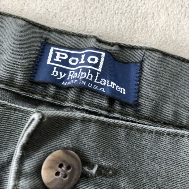 Polo RalphLaurenチノパン MADE IN USA 希少ロゴマーク 80s POLO Ralph Lauren CHINO PANTS MADE IN USA🇺🇸